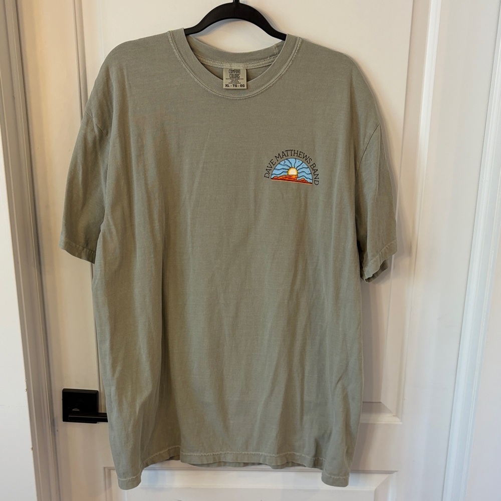 Dave Matthews Band Comfort Colors Sage Green Graphic Tee Size XL NEVER WORN
